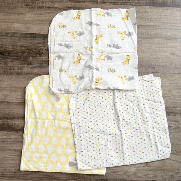Carter's Child of Mine Baby Receiving Blankets Yellow Animals Polka Dots Flannel - Picture 1 of 13